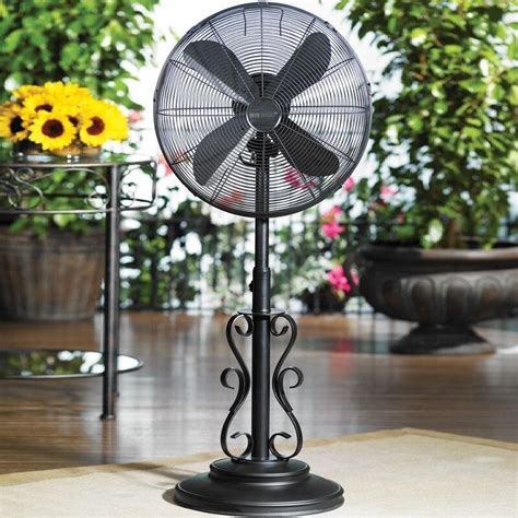 Deco Breeze Ebony 18 Inch Adjustable Outdoor Pedestal Fan Dbf0624
