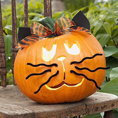 Cute Cat Pumpkin Carving Ideas For Halloween Homemydesign