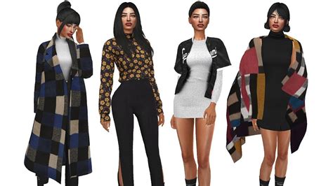 The Sims 4 Autumn Lookbook Sim Full Cc List Youtube