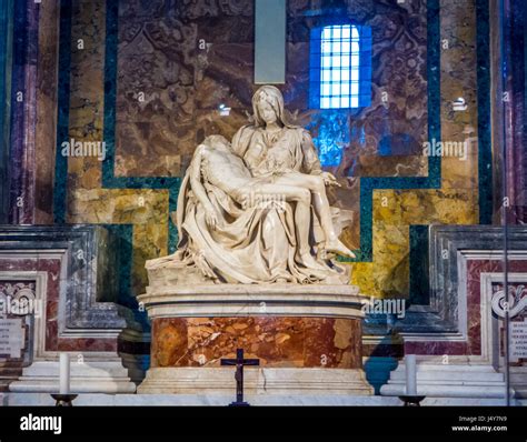 The Vatican Italy 1 April 2014 Michelangelos Pieta Sculpture In