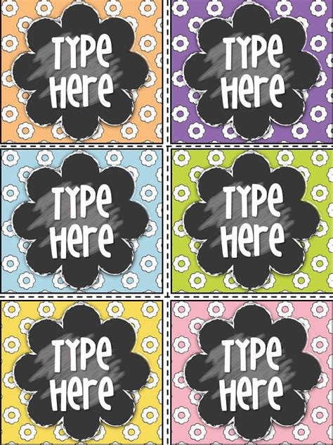 Printable Labels And Editable For Classroom