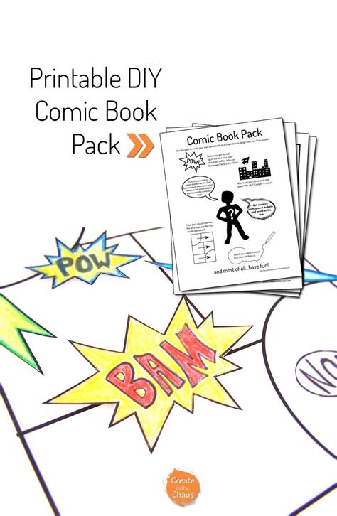 Printable Diy Comic Book Pack And Drawing Resources Create In The