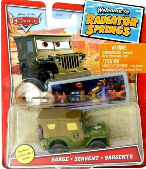 Disney Cars Diecast Welcome To Radiator Springs Sarge With Keychain