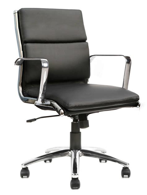 Black Black Mid Back Office And Conference Room Chair With Arms X X
