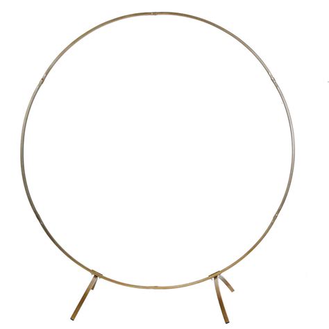 7 Ft Tall Gold Round Metal Wedding Arch Photo Booth Backdrop Stand