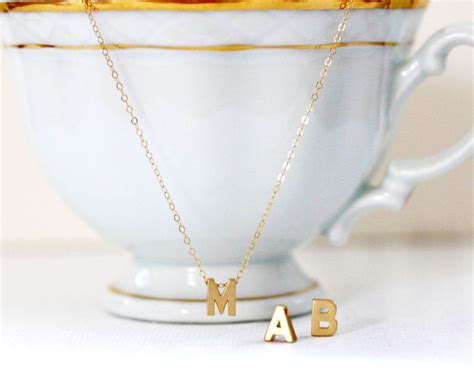 Initial Necklace Gold Filled Minimal Initial Necklace Tiny Initial Necklace Name Necklace Gold ...