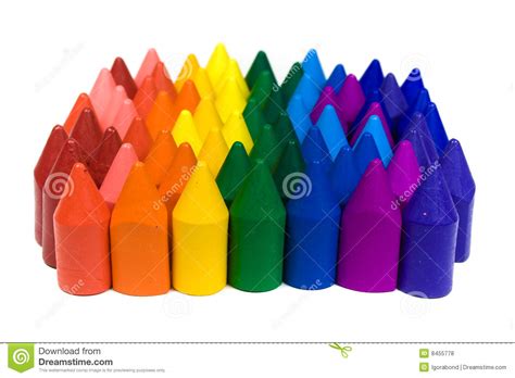 Wax Crayons Stock Photo Image Of Isolated Light Mixed 8455778