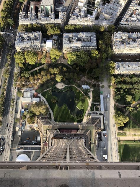View From The Top Of The Eiffel Tower Looking Straight Down R