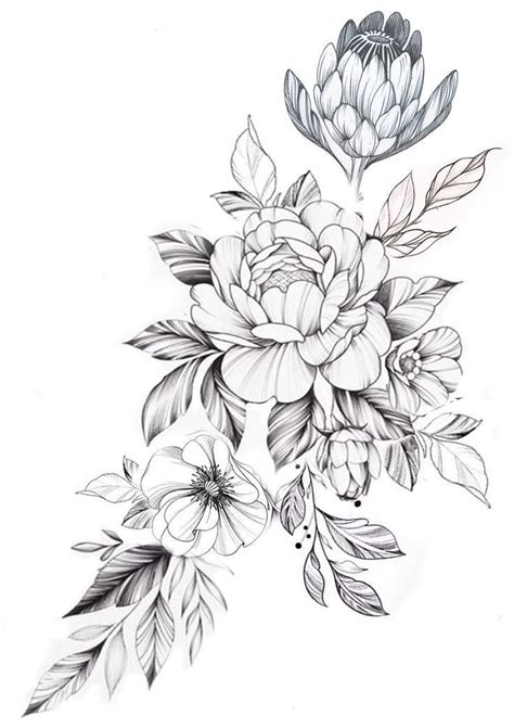 Pin By Hanmathilde On эскизы Floral Thigh Tattoos Tattoo Artists