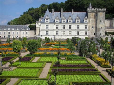 Château De Villandry And Gardens Castle And Its Keep Dominating The