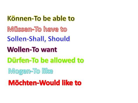 Modal verbs always accompany the base (infinitive) form of another verb having semantic content. PPT - Modal Verbs PowerPoint Presentation, free download - ID:3868588