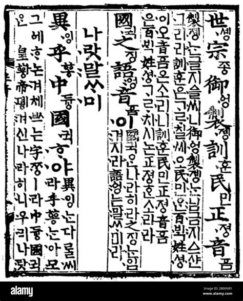 Korea Hangul Script A Page From The Hunmin Jeongeum Eonhae A Partial