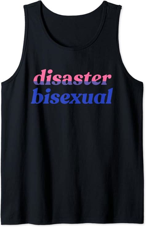 Amazon Com Disaster Bisexual Funny LGBTQIA Bi Pride Flag Meme Tank Top Clothing