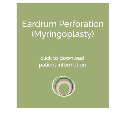 Eardrum Perforation Myringoplasty Tim Price