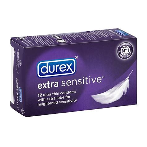durex extra sensitive lubricated condoms 12 ea