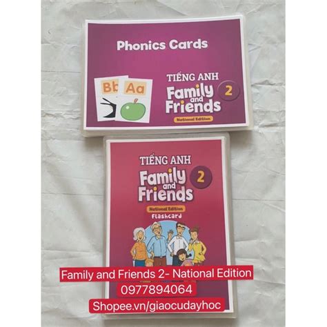 Combo Flashcards từ vựng phonics mindmap Family and Friends 2 National