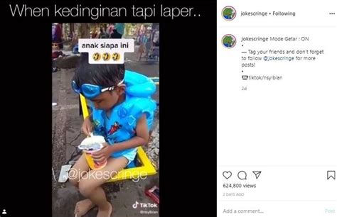 Kasihan Tapi Kocak Tubuh Bocah Ini Bergetar Saat Menyantap Mi Instan