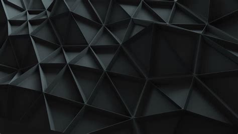 Abstract Dark 3d Rendered Geometric Background With Spikes In Ultra