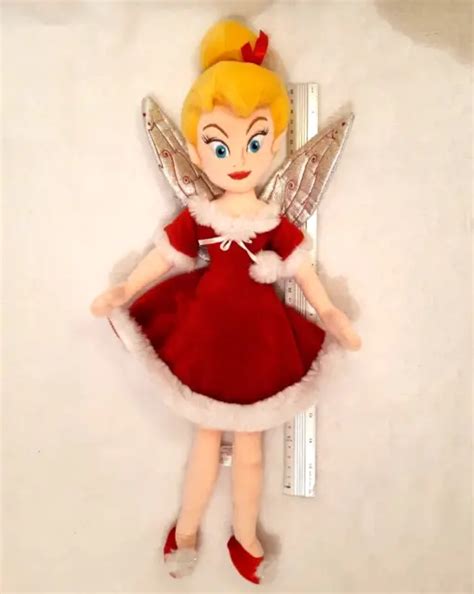 Disney Stamped Tinkerbell 22” Princess Fairy Peter Pan Rag Doll Xmas