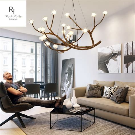 Ceiling Lights And Fans Nordic Led Crystal Chandelier Tree Branch Pendant