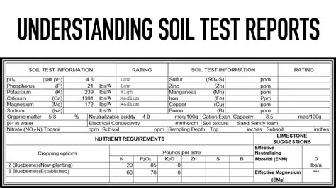 Understanding Soil Test Reports Youtube