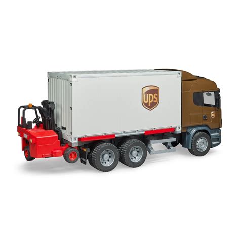 Bruder Toys Scania R Series Ups Logistics Truck With Forklist 116