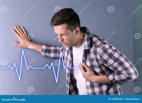 Young Man Having Heart Attack Stock Image Image Of Myocardial Acute