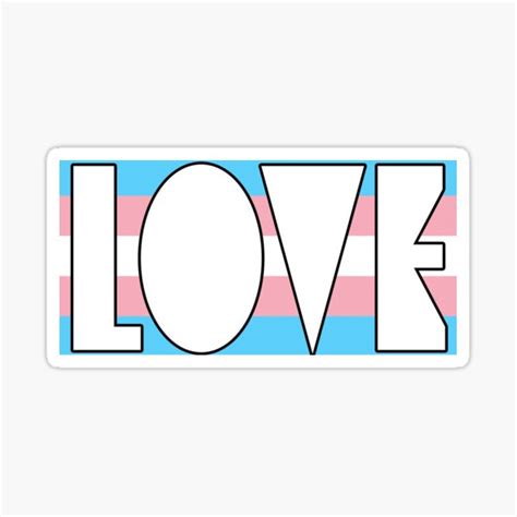 love transgender pride flag sticker by attahshoppe redbubble