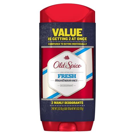 Old Spice High Endurance Fresh Scent Mens Deodorant Twin Pack 6 Oz