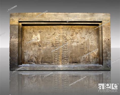 Assyrian Relief Sculpture Panel Of King Ashurnasirpal Ii Dressed In