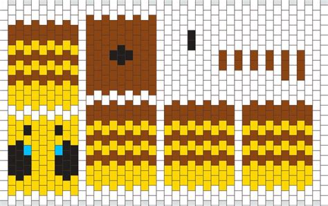Minecraft_bee by Crow on Kandi Patterns | Kandi patterns, Kandi, Diy