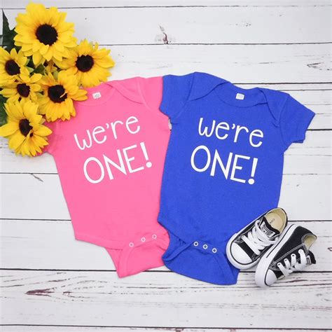 Twins Boy Girl Birthday Shirt Twin First Birthday Outfit Etsy 1st