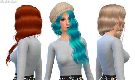 8 Retextures Each Hair In 40 Colors At Nessa Sims Sims 4 Updates
