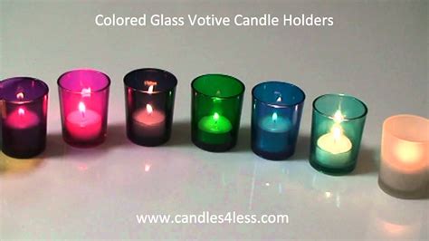 Colored Glass Votive Candle Holders Youtube