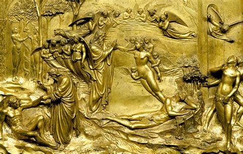 Lorenzo Ghiberti Adam And Eve Relief Gates Of Paradise Detail 1425