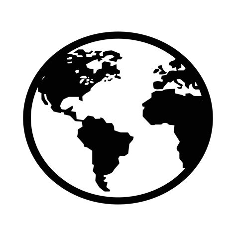 Globe Icon World Symbol Oval Globe Icon World Globe Symbol Earth