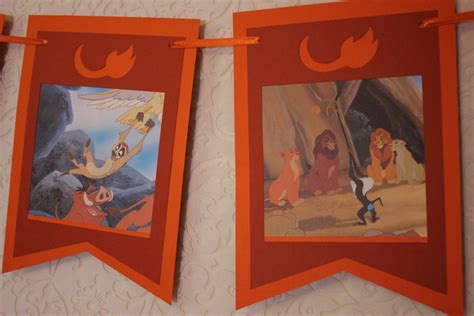 Disneys Lion King Banner Colorful Storybook Bunting Etsy