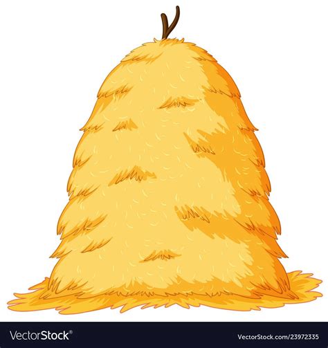 Large Stack Of Hay Royalty Free Vector Image Vectorstock Farm