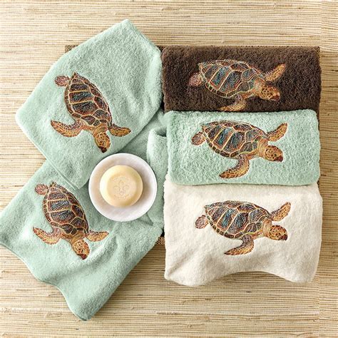 Sea Turtle Decor Bathroom Luxury Sea Turtle Bath Towels Brown In 2020