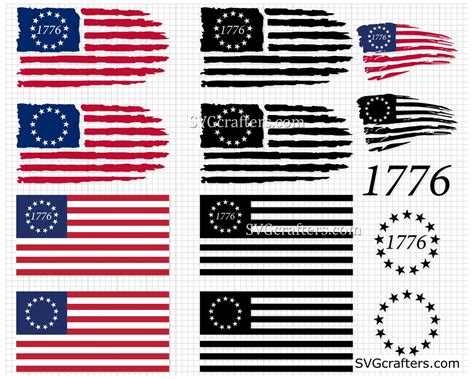 Betsy Ross Svg Betsy Ross Flag Svg 1776 Svg 13 Star Flag Etsy