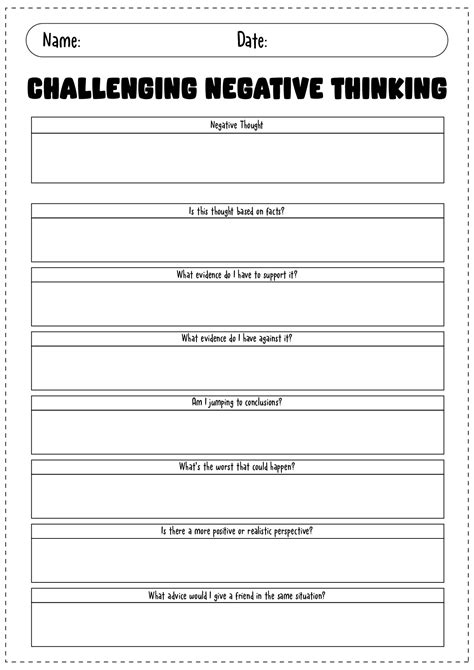 10 Cognitive Distortions Worksheets For Therapy
