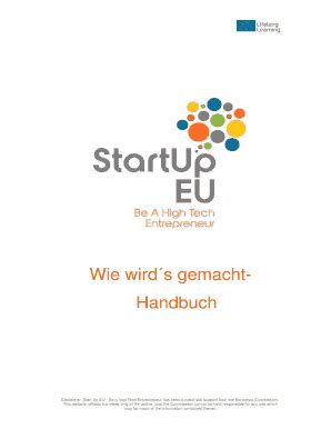 Ausfüllbar Online startup eu Wie wirds gemacht Handbuch LLP project