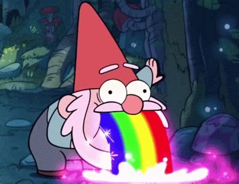 Gravity Falls Standing Rainbow Puking Gnome Perler By Perler Pop On