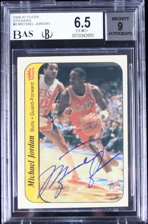 Search store inventories for fleer michael jordan card and compare prices. Lot Detail - Michael Jordan Signed 1986 Fleer Sticker Rookie Card BGS Graded 6.5 w/9 Auto!