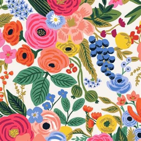 Wildwood By Rifle Paper Co For Cotton And Steel Cream Garden Etsy