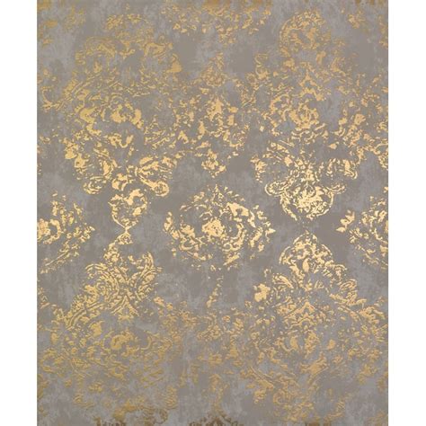 York Wallcoverings Antonina Vella Modern Metals 569 Sq Ft Yellow Non