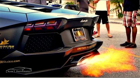 Lamborghini Aventador Shooting Flames Huge Revs And Loud Ipe Innotech