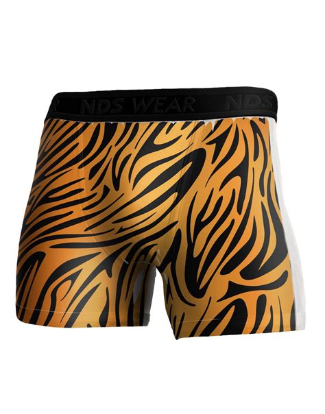 Tooloud Tiger Print Boxer Brief Single Side All Over Print Tiger Print