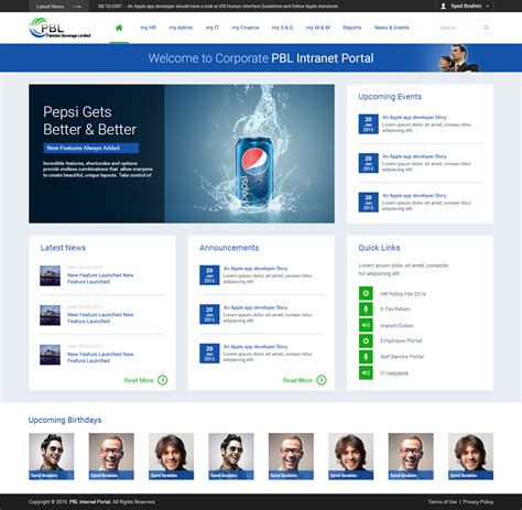 Check Out This Behance Project “pbl Sharepoint Intranet Portal