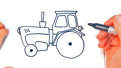 How To Draw A Tractor Tractor Easy Draw Tutorial Youtube